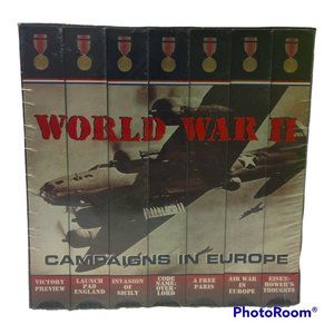 World War II 2 Campaigns in Europe 1995 VHS Tapes 7 Volume Box Set Sealed